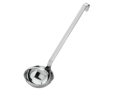 Rosle 10009 Stainless Steel Hooked Handle Ladle with Pouring Rim Serving Spoon - size: 5.4-Ounce (Hooked Handle), style: Pouring