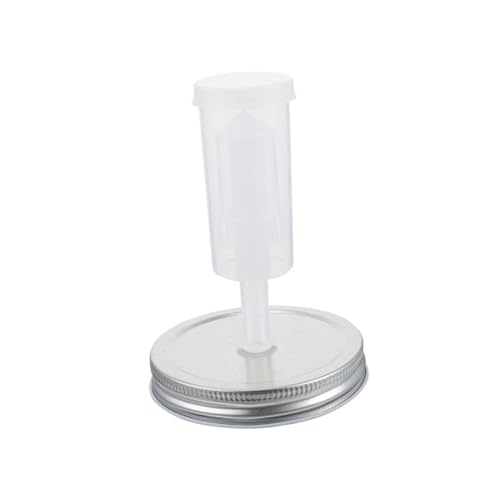 Mason Jar Fermentation Lid Kit 87mm Wide Mouth with Airlock Fermenter Jar Lids for Pickles and Vegetable Fermenting Home Canning Set and 1 Fermentation Tool Random Color