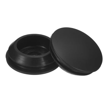 uxcell 8Pcs Silicone Plugs, Rubber Round Snap in Locking Hole Plugs for 20-22mm Hole, Hole Stoppers Waterproof Hole Plug for Metal Tube, Furniture End Caps Inserts, Black - size: 20-22mm