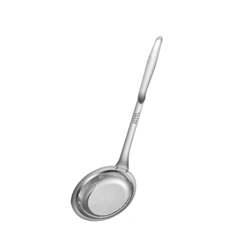 Stainless Steel Colander,Stainless Steel Fine Mesh Strainer with Long Handle for Kitchen Frying Food Skimming Grease, Oil Filter Food Strainer (3.54" Fine Mesh Strainer) - size: 3.54" Fine Mesh Strainer