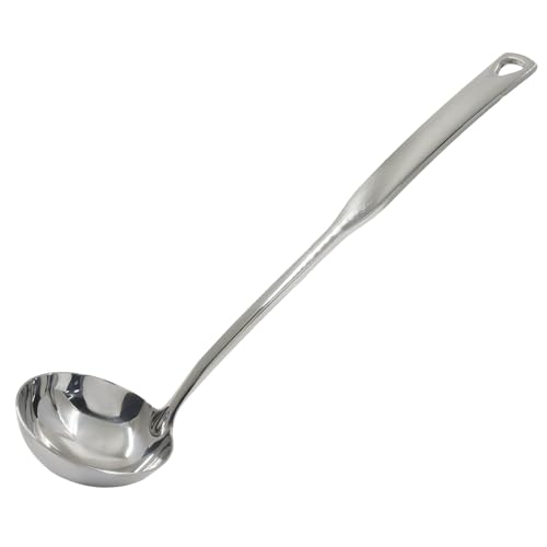 1Pcs 11.8 Inch Stainless Steel Soup Ladle, Stainless Steel Heavy Ladle with Pour Spout for Cooking/Serving Canning(Style-2) - size: Style-2