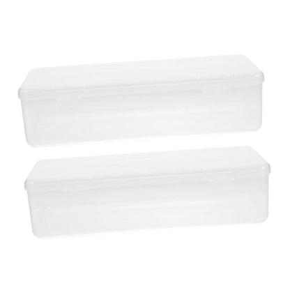 Alipis 2pcs Transparent Cheese Storage Containers with Lid Versatile Fridge Organizer for Cheese Snacks and Accessories Secure and Spacious Food Storage Box
