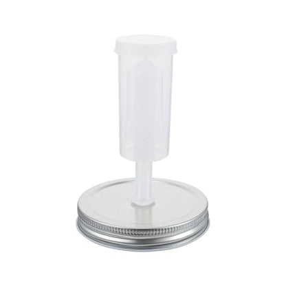 Fermentation Jar Lid Kit for Wide Mouth Mason Jars 87mm Diameter with Tinplate Lid and Airlock Fermenter Accessories for Pickling and Home Kitchen Use Random Color