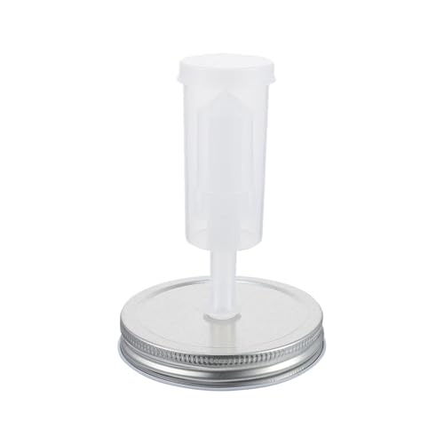 Beaupretty Wide Mouth Jar Lid Set 87mm Diameter with Airlock Fermenter Pickle Jar Lid for Home Canning and Vegetable Fermenting Supplies Random Color