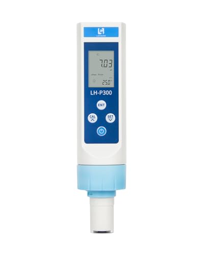 LOHAND Digital pH Meter with ATC, ±0.01 High Accuracy, 0-14 Measuring Range | Ship-Type Floating Design, Replaceable Probe, Lcd Display, IP65 Waterproof pH Pen for Pool, Aquarium, Hydroponics, Home Water