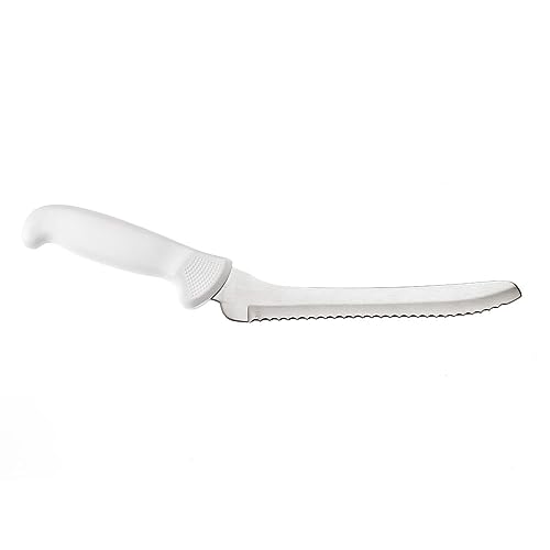 Mercer Culinary Ultimate White, 8 Inch Offset Bread Knife - style: Offset Bread Knife 8 Inch