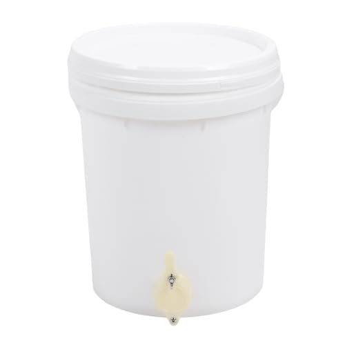 5 Gallon Honey Bucket with Gate Valve Tight Lid Portable Handle Beekeeping Container HDPE Plastic 19L for Easy Honey Extraction Beekeepers Apiary Home Commercial Use