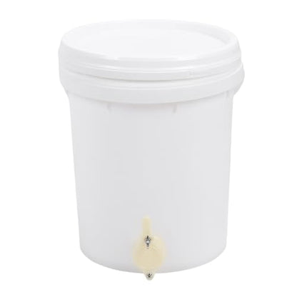 5 Gallon Honey Bucket with Gate Valve Tight Lid Portable Handle Beekeeping Container HDPE Plastic 19L for Easy Honey Extraction Beekeepers Apiary Home Commercial Use