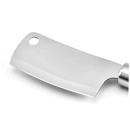 Healifty 2pcs Stainless Steel Mini Kitchen Knife Chopping Cheese Spatula Butter Knife Serrated Multi-function for Home Restaurants and Catering