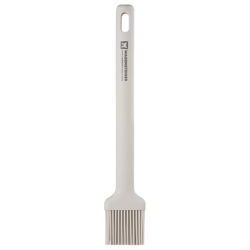 Wagensteiger Light Gray Cooking Brush: Heat Resistant Food Grade Silicone, Non-stick Cookware Safe, Silicone Pastry & basting Brush, Flexible Bristle Design (10.63inch x 1.97inch) - size: 10.63inch x 1.97inch