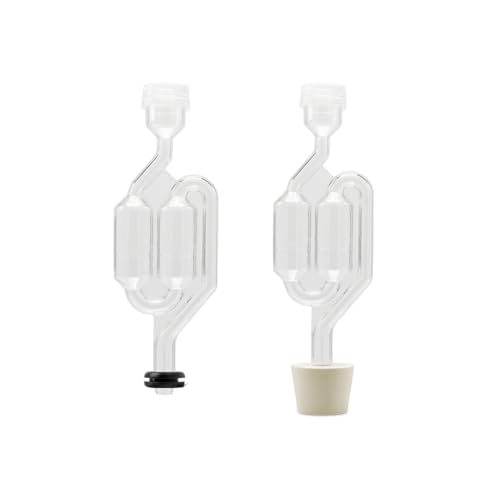Fermentaholics Airlock 4 Pack – Brewing & Fermentation Airlocks – Use with Drilled Rubber Stopper, Grommeted Lid – Make Beer, Wine, Sauerkraut, Pickles, More (S-Shaped Airlock)