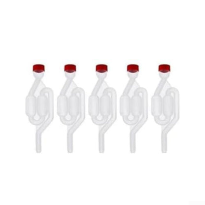 S-Shape Fermenter Air Lock Plastic Brewing for exhaust Valve for Home Brew Beer Wine Cider Fermentation 5-Pack