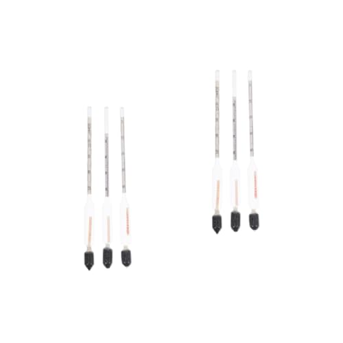 ULTECHNOVO 6pcs Sugar Hydrometer for Accurate Measurement of Liquid Sugar Content and Juice Triple Scale Gauge for Home Brewing Syrup Making and More