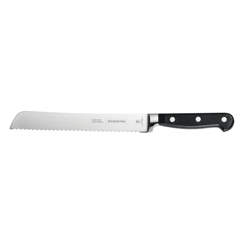 Tramontina Pro Series Forged 8-Inch Serrated Bread Knife, Stain-free High-Carbon Steel Kitchen Knives for Cooking - style: 8-Inch Bread Knife