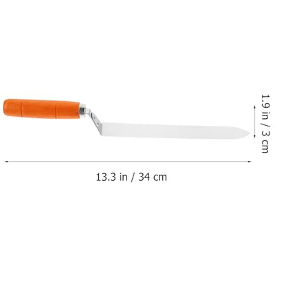 FOMIYES Stainless Steel and Wood Beekeeping Uncapping Tool with Easy to Operate Design, Not Easy to Rust Manual Honey Extractor Knife for Honey Harvesting and Hive Scraping Random Color