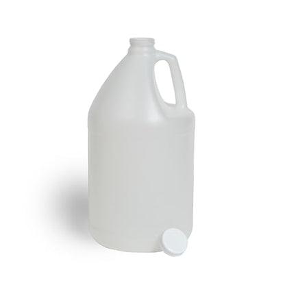 FastRack 1-Pack 1 Gallon Water Bottle - Round Plastic Jug Container with Lid | White Food Grade Gallon Water Jug, BPA-Free, Leak-Proof Pitcher with Lid Fermentation, Brewing, Storage & More - size: 1 x 1 Gallon