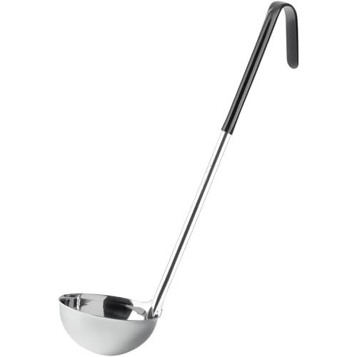 OCS Parts 14-Inch Stainless Steel Culinary Ladle | 6 Ounce | Heat Resistant PVC Handle, Dishwasher Safe 14-Inch Soup Ladle for Home and Commercial Kitchens - size: 6 Ounce