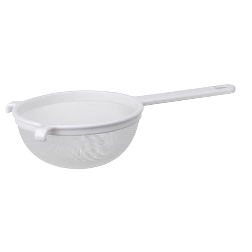 HIC Kitchen Double-Ear Fine Mesh Strainer, BPA-Free, 7-Inch, For Sifting Baking Ingredients, Straining, And Draining Soups, Stocks, And Sauces - color: Double-Ear Fine Mesh White, size: 7-Inch