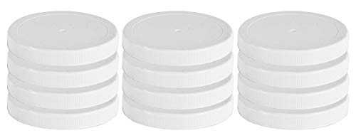 Pinnacle Mercantile 1 Plastic Fermentation Lids 12 Pack White 110/400 Size Extra Large Replacement Caps with Liners - size: 110-400