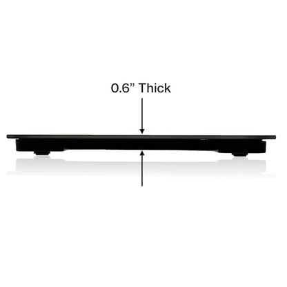 Glass Platform Digital Kitchen Scale - for Food Coffee Lab - LCD Display gram Ounces lb:oz fl.oz ml - 11 LB/5 KG Capacity - Battery Included - Black by The Display Guys - color: Glass - Black