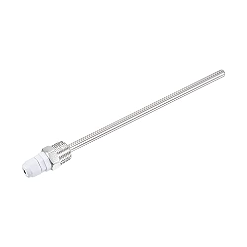 uxcell 8mm Dia G1/2 Thermowell Weldless Stainless Steel 304 with Cable Gland 200mm Length for Beer Fermenter, White - color: White, size: G1/2 x 200mm