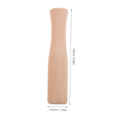 Unomor 2 pcs Beech Wood Muddler Grinding Sticks for Garlic Ginger Chili Herbs Crushing Kitchen Rods with Ergonomic Handles for Food Preparation and Mashed Potatoes
