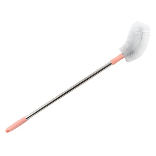 Long Bottle Brush, 70cm Stainless Steel Handle Bendable Head Bottle Cleaner Brush for Household Office (Pink) - color: Pink