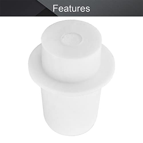 Othmro 1Pcs Drilled Rubber Stopper with Airlock, White Drilled Bungs Stopper with 0.79"-0.98" Hole for Fermentation Use, Homebrewing Beer Kombucha Airlock Stopper