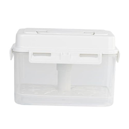 Kimchi Fermentation Container with Press Plate and Airtight Lid, 4L PP Leakproof Pickle Jar for Sauerkraut and Refrigerator Storage