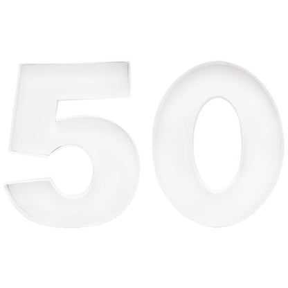 12" Charcuterie Cardboard Number Fillable Shaped Treat Decorative Box Anniversary Birthday Table Centerpiece (50 Style, 12inch) - size: 12inch, style: 50 Style
