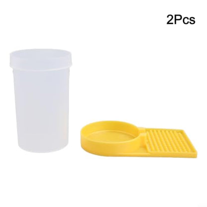 Bee waterser Feeder for Beekeeping, Clear Plastic Hive Entrance Drinking Box, Lightweight & Easy Clean waters Supply Tool for Bees, 5.98x5.2x2.76 Inch