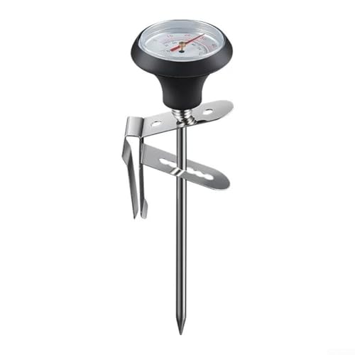 Frothy Milk Thermometer, Instand Read Dial Thermometer, Stainless Steel Coffee Temperature Meter Probe Thermometer With Adjustable Clip For Coffee Pot