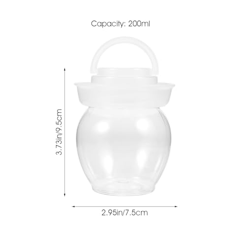 Veemoon 6pcs 200ml Fermenting Pickle Jars with Sealing Airlock, Household Vegetable Pickling Containers for Kitchen Food Storage