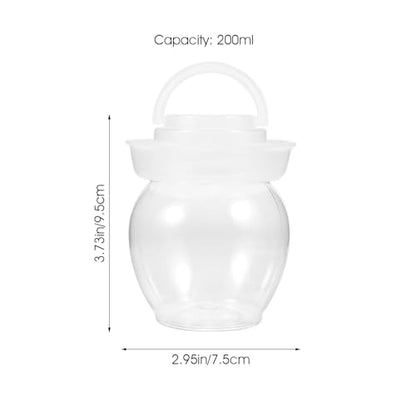 Veemoon 6pcs 200ml Fermenting Pickle Jars with Sealing Airlock, Household Vegetable Pickling Containers for Kitchen Food Storage