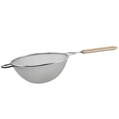 Winco MS2K-10D Strainer, 10.5-Inch Diameter, Double Fine Mesh, Medium, Stainless Steel, Tan