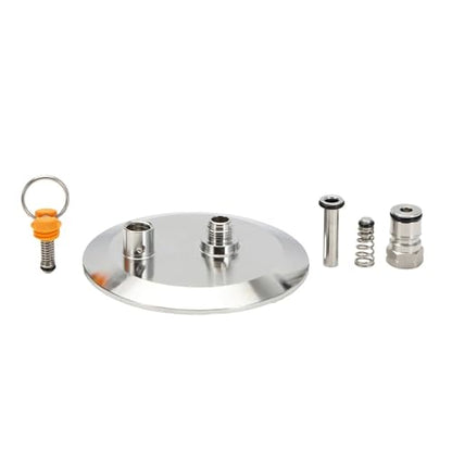 Tri Clamp 3"/4" End Cap With Gas Ball Lock Post & PRV (17 PSI) – Dry Hopper Kit for Homebrew Conical Fermenter(4"TC) - size: 4"TC
