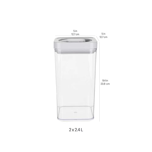 Amazon Basics Airtight Food Storage Containers, BPA Free, Dishwasher Safe, with Twist/Turn Lids, for Kitchen Pantry Organization, 10-Piece Square Set, Clear Plastic