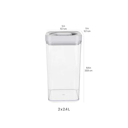 Amazon Basics Airtight Food Storage Containers, BPA Free, Dishwasher Safe, with Twist/Turn Lids, for Kitchen Pantry Organization, 10-Piece Square Set, Clear Plastic