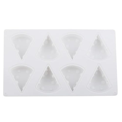 8 Cavity Cheese Shaped Silicone Chocolate Molds | For Candy Chocolate Cake Decoration