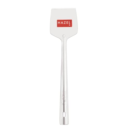 HAZEL Stainless Steel Dosa Flat Base Taveta Tavethi Palta Turner Spoon - size: Set of 1, style: Dosa Tavethi