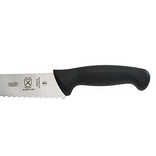 Mercer Culinary M23213 Millenia Black Handle, 12-Inch Wavy Edge, Brisket Knife - size: 12", style: Wavy Edge Brisket Knife
