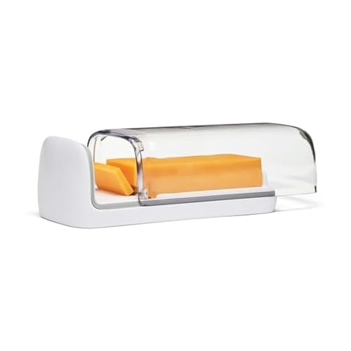 Chef'n 2-in-1 Cheese Slicer and Storage Container | Integrated Lid Keeps Cheese Fresh | Ideal Gift for the Cheese Lover - style: Cheese
