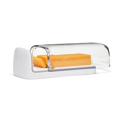 Chef'n 2-in-1 Cheese Slicer and Storage Container | Integrated Lid Keeps Cheese Fresh | Ideal Gift for the Cheese Lover - style: Cheese