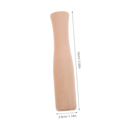 2pcs Wooden Food Grinder Stick Garlic Masher Kitchen Tool for Mashing Potatoes Herb Smasher