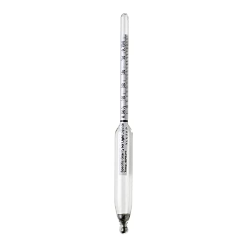 SP Bel‑Art H‑B DURAC Specific Gravity Hydrometer 1.000–1.600 Range for Liquids Heavier Than Water, Precision Laboratory Density Meter, Glass Hydrometer (B61801‑7000)