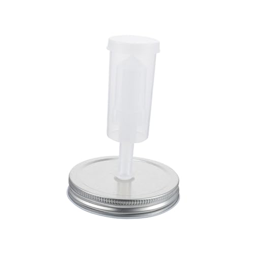 Fermenter Jar Lids Set for Mason Jars 87mm Wide Mouth with Airlock Fermentation Tool Food-grade Plastic Fermentation Kit for Home Canning and Pickling Random Color