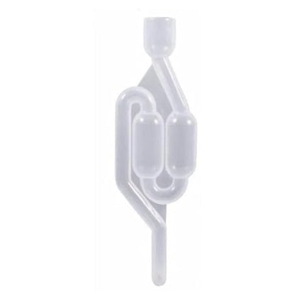 Transparent Air Lock S-Shape Airlocks Bubble Length 17cm 1PC/2PCS S-Shape Air Lock Twin Bubble Grommet Fermentation Wine Making(1pc) - color: 1pc
