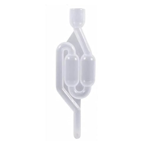 Transparent Air Lock S-Shape Airlocks Bubble Length 17cm 1PC/2PCS S-Shape Air Lock Twin Bubble Grommet Fermentation Wine Making(2 PCS) - color: 2 Pcs