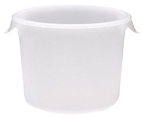 Rubbermaid Commercial Products Plastic Round Food Storage Container with Bail Handle, 2 Quart, White, High Temperature Range Food Organization/Storage for Wet/Dry Food in Kitchen/Restaurants/Cafeteria - color: White, size: 2 Qt. w/ Bail