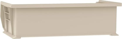 Akro-Mils 30255 AkroBins Plastic Storage Bins, Space-Saving Stackable Bins for Garage, Pantry, Craft Organization, 11" x 16" x 5", Stone, 6-Pack - color: Stone